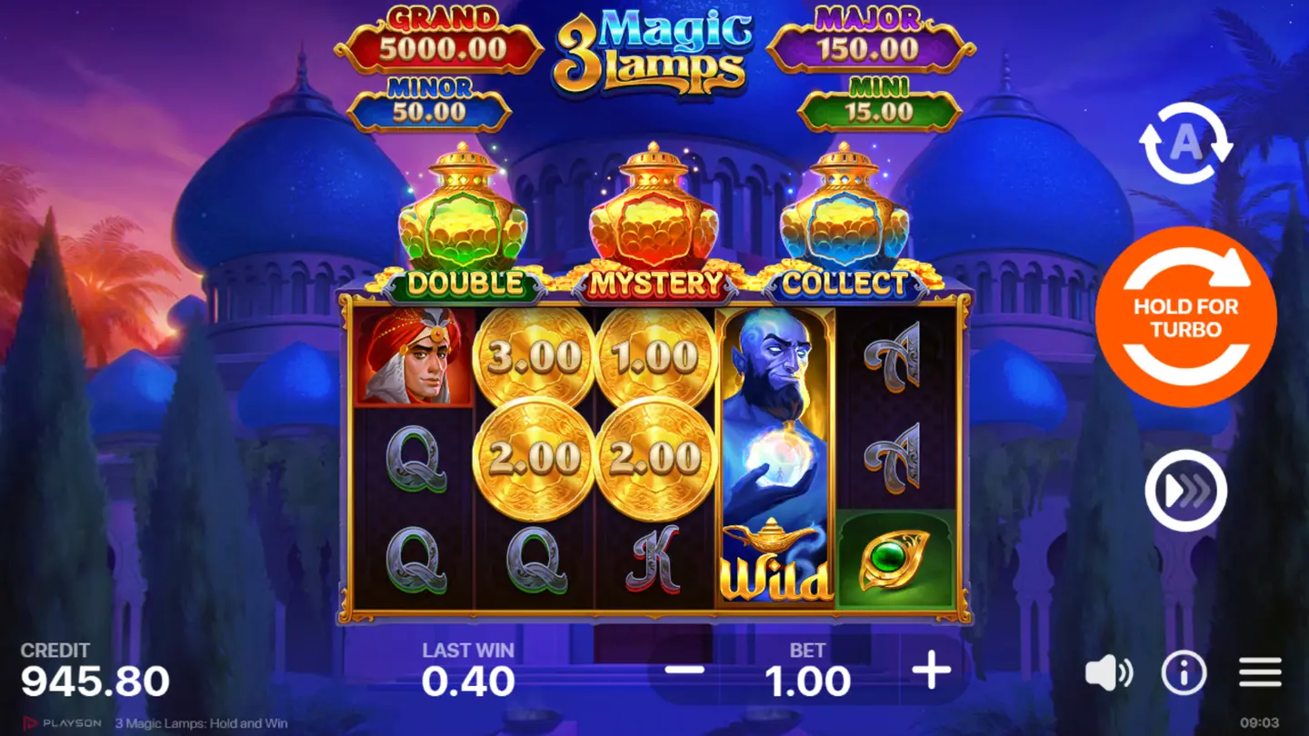 Hold and Win Bonus Game with locked coin values and re-spin counter