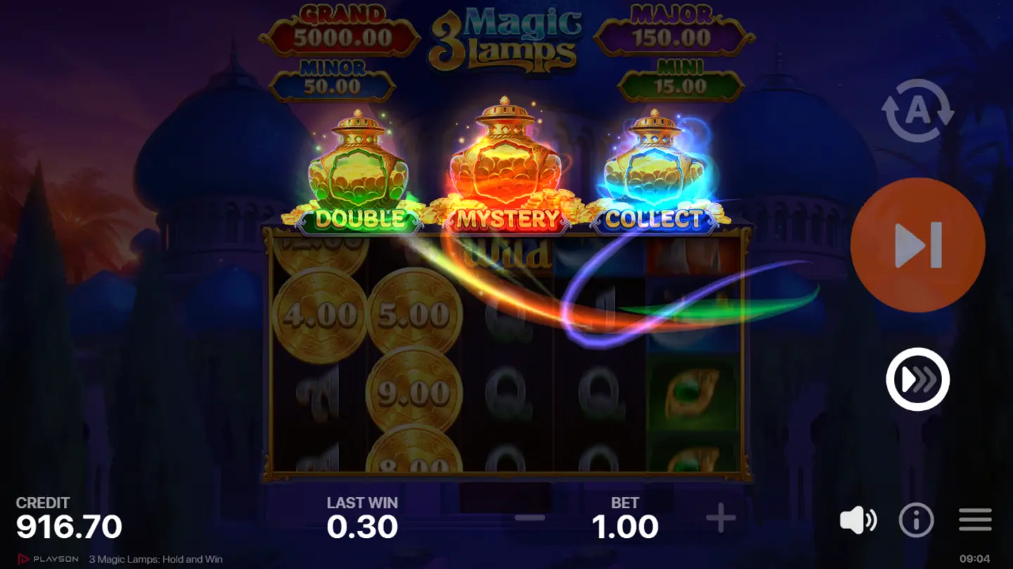 Mystery Feature red coin revealing an x100 value in the Bonus Game